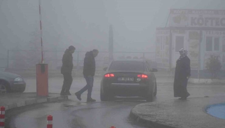 Yozgat sis altında kayboldu, görüş mesafesi 10 metreye kadar düştü