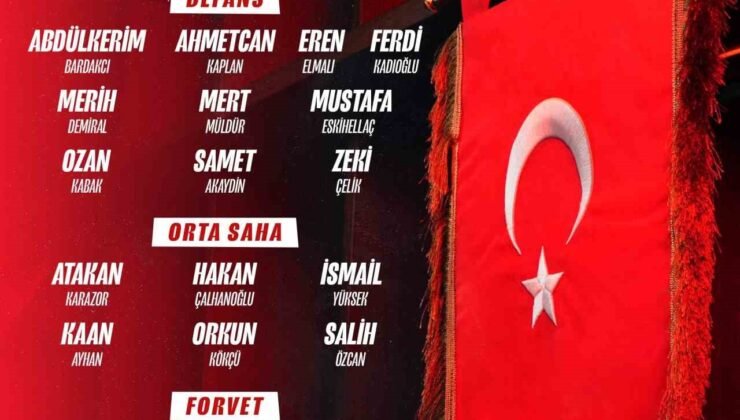 A Milli Futbol Takımı’nın, FIFA Dünya Kupası play-off maçları kadrosu açıklandı