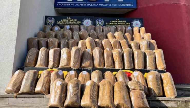 Adana’da 1 ton kaçak tütün ele geçirildi