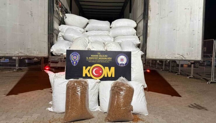 Adana’da 3 ton kaçak tütün ele geçirildi