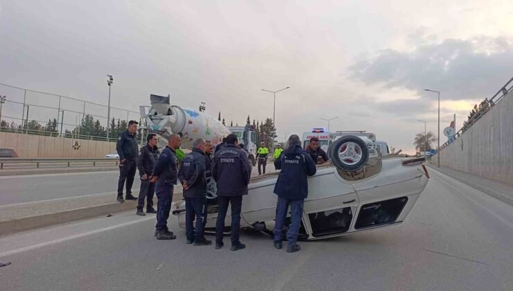 Adıyaman’da otomobil takla attı: 3 yaralı