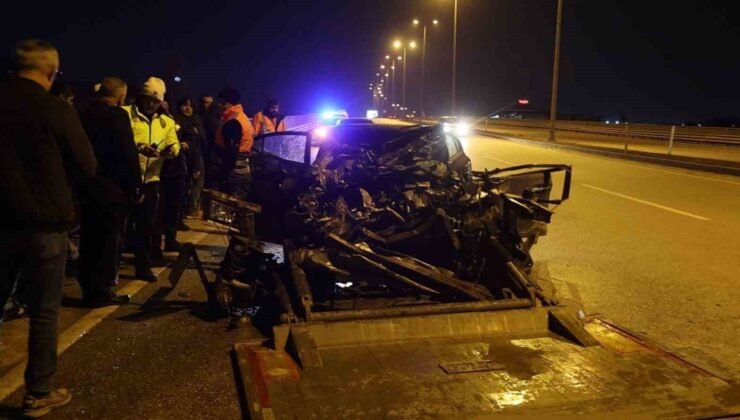 Ankara’da tıra arkadan çarpan otomobilin sürücüsü ağır yaralandı