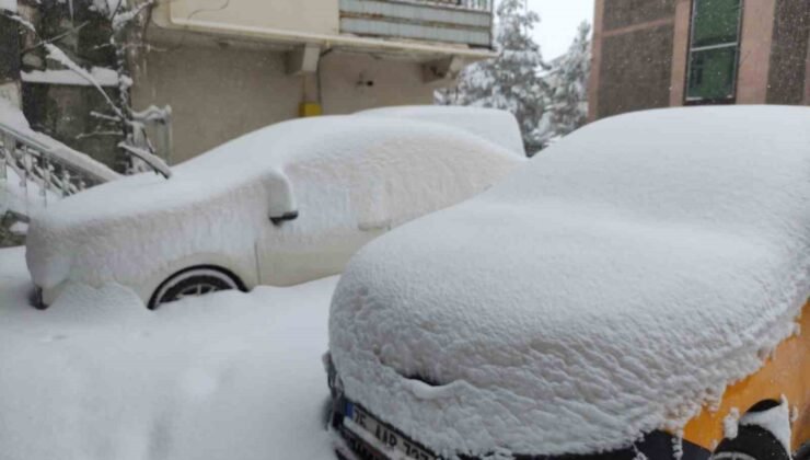 Ardahan’da kar yağışı yeniden başladı