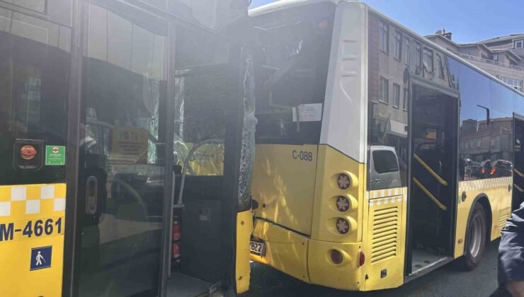 Ataşehir’de İETT otobüsleri çarpıştı: 1 yaralı