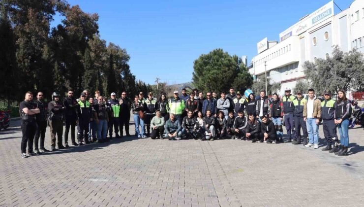 Aydın’da motosiklet sürücülerine güvenli sürüş eğitimi