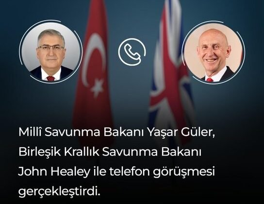 Bakan Güler, İngiliz mevkidaşı ile telefonda görüştü
