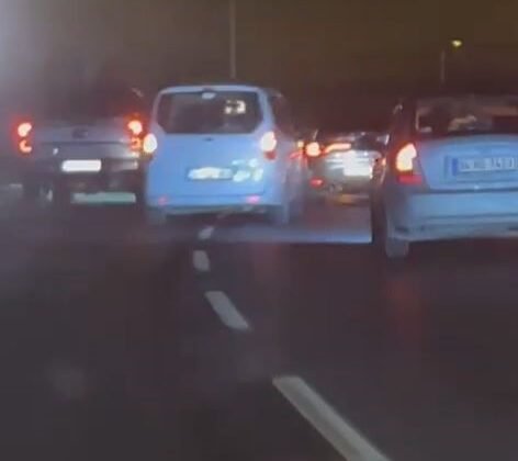 Başakşehir’de düğün konvoyu trafiği tehlikeye attı