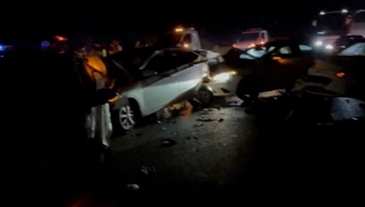 Bayram dönüşü trafiğinde zincirleme kaza: 5 araç birbirine girdi