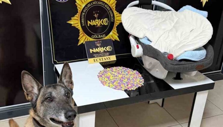 Bebek pusetinde 757 adet uyuşturucu hap ele geçirildi