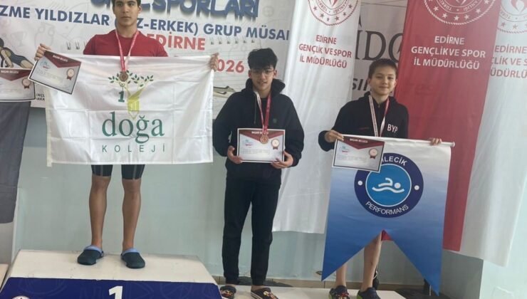 Bilecikli yüzücüden Edirne’de bronz madalya