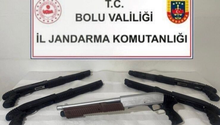 Bolu’da ruhsatsız 5 av tüfeği ele geçirildi