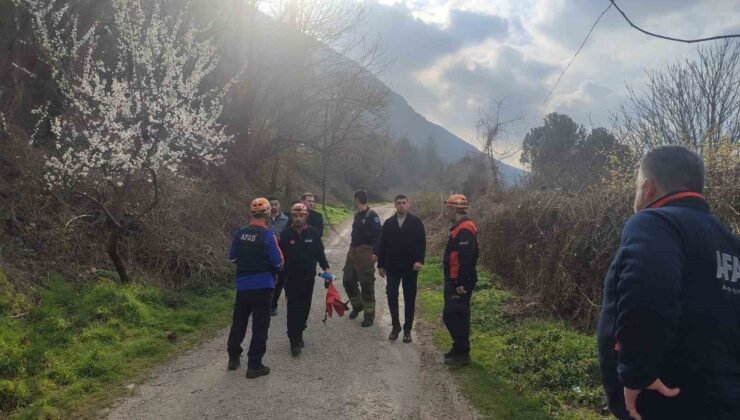 Bursa’da dağlık alanda mahsur kalan yaralı vatandaş kurtarıldı
