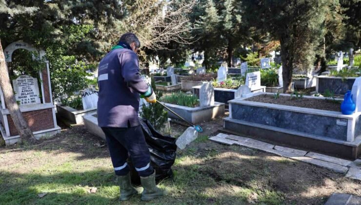 Bursa’da şehitlik ve mezarlıklar bayrama hazır