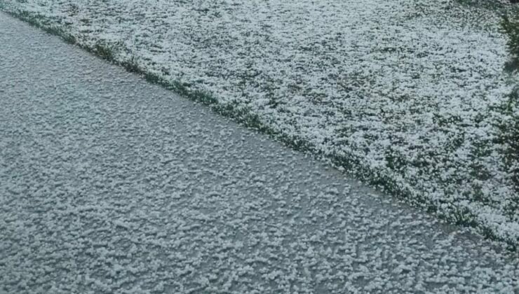 Çankırı’da dolu yağışı etkili oldu