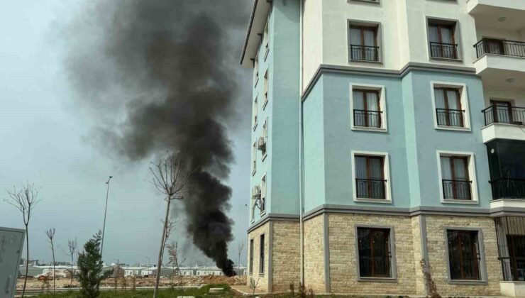 Deprem konutları yakınında yakılan ateş paniğe neden oldu