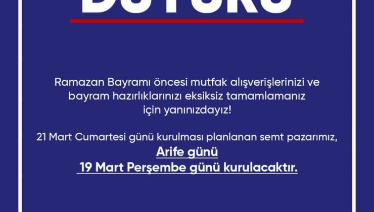 Didim Belediyesi’nden bayram öncesi pazar düzenlemesi