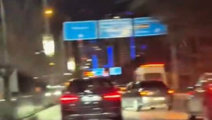 Elazığ’da, makas atan araç kamerada