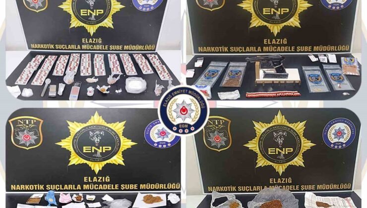 Elazığ’da uyuşturucuyla mücadele: 14 şüpheli tutuklandı