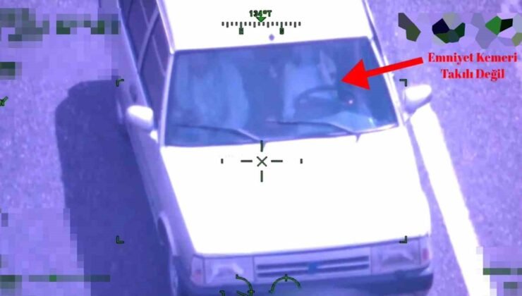 Emniyet’in ‘Uçan Göz’ü havadan denetim yaptı