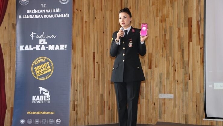 Erzincan jandarmasından KYK öğrencilerine güvenlik ve bağımlılıkla mücadele eğitimi
