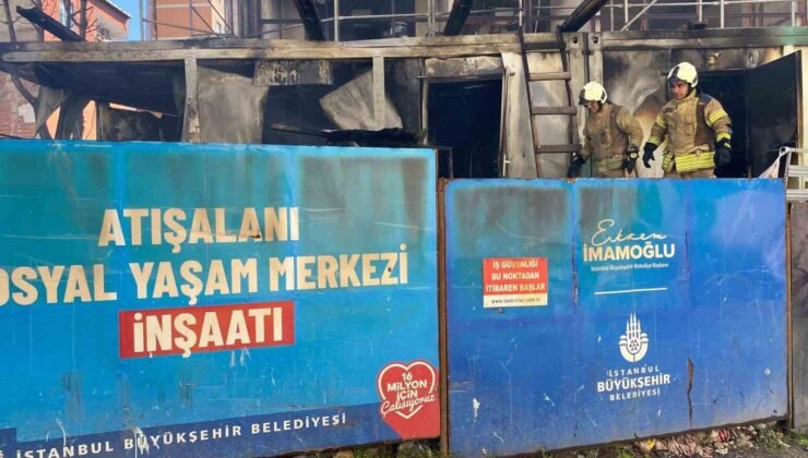 Esenler’de İBB şantiyesinde yangın: 3 konteyner zarar gördü