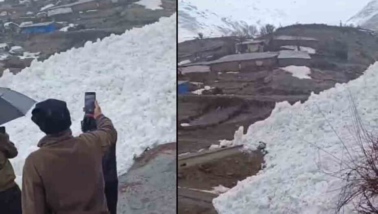 Hakkari’de çığ evleri teğet geçti