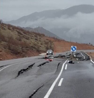 Hakkari’de yeni yapılan sınır yolu çökmeye başladı