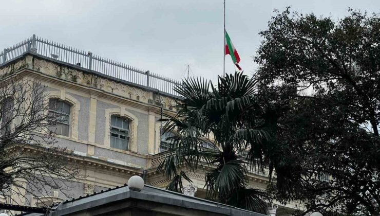 İran Başkonsolosluğu’nda bayrak yarıya indirildi