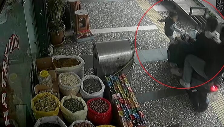 İş yerinden fırlayan 5 yaşındaki çocuğun ölümden döndüğü kaza anları güvenlik kamerasına yansıdı