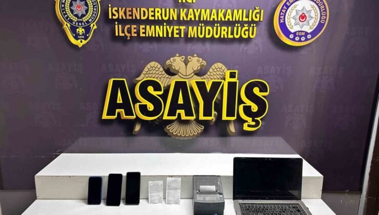 İskenderun’da bahis oynayanlara suçüstü; 3 gözaltı