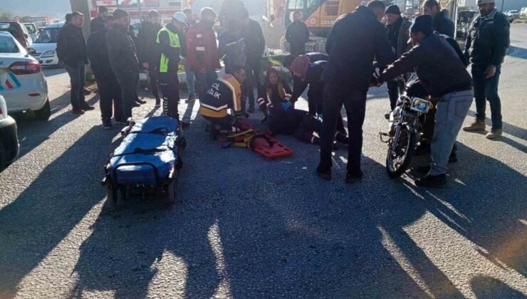 Isparta’da sürücüsünün kontrolünden çıkan motosiklet yola savruldu: 1 yaralı