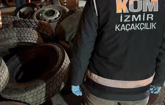 Kamyonet lastiğine gizlenmiş 3 milyon liralık kaçak sigara ele geçirildi
