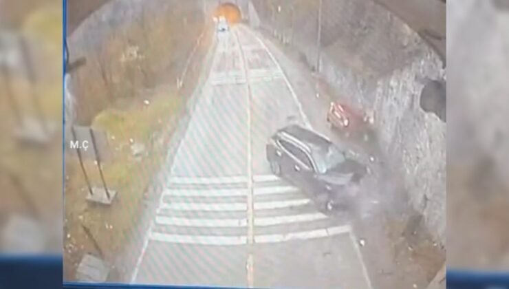 Karabük’teki feci kaza güvenlik kamerasına yansıdı