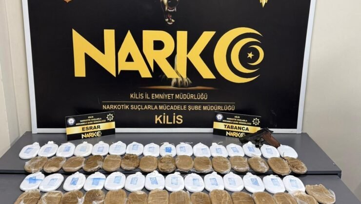 Kilis’te 17 kilo 105 gram takoz esrar ele geçirildi, 1 kişi tutuklandı