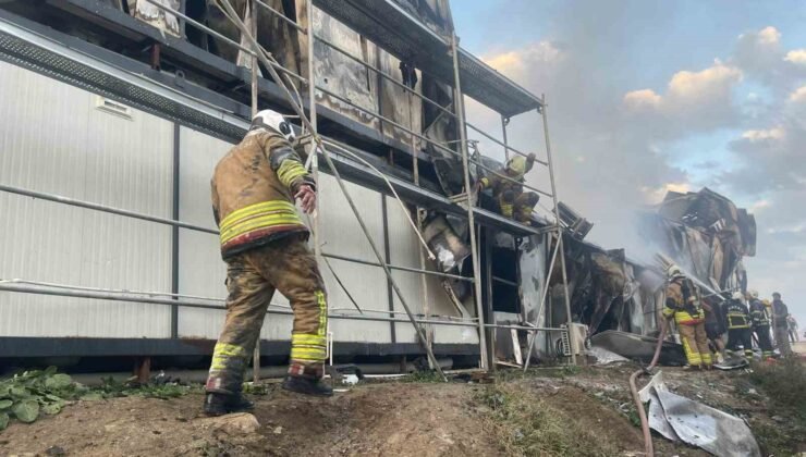 Konteyner yatakhane alevlere teslim oldu
