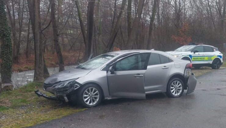 Kontrolden çıkan otomobil alt yola uçtu: 3 yaralı