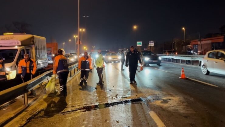 Küçükçekmece’de zincirleme trafik kazası: 1 yaralı