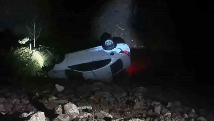 Kurtalan’da otomobil takla attı: 1 yaralı
