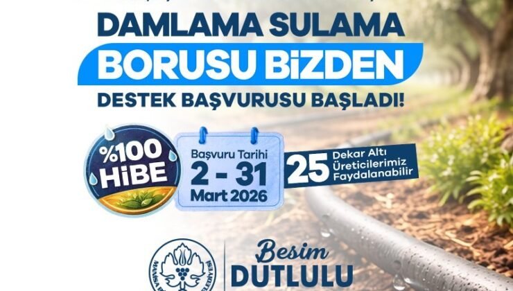 Manisa’da damlama sulama borusu yüzde 100 hibeyle dağıtılacak