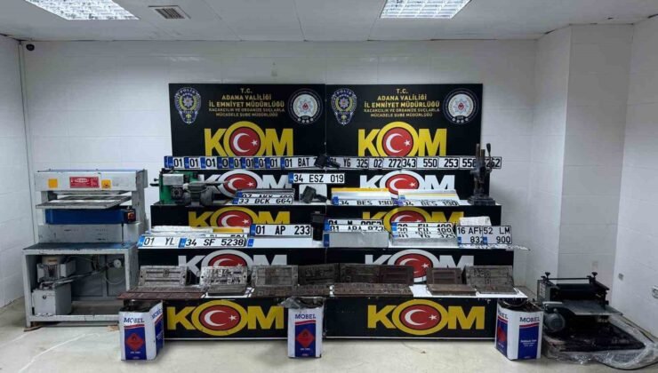 Merdiven altı plaka basım atölyelerine baskın: 4 tutuklama