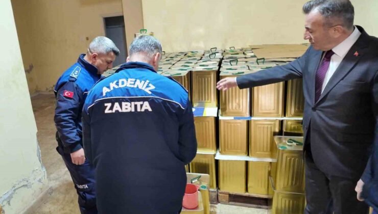 Mersin’de 4,5 ton sahte zeytinyağı ele geçirildi