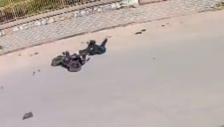 Motosiklet sürücüsü ölümden döndü