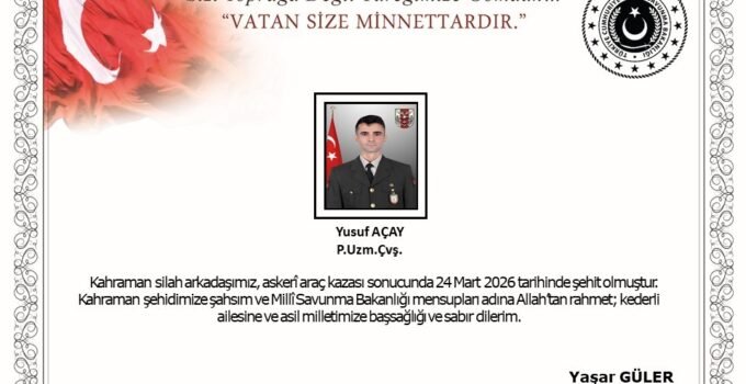 MSB duyurdu: Ağrı’daki kazada 1 asker şehit oldu