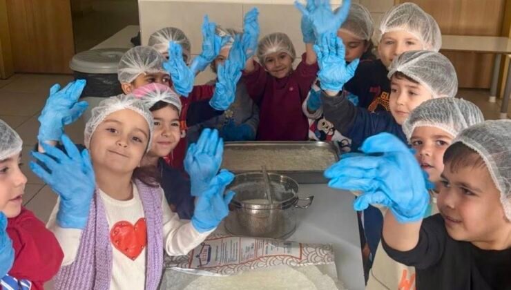 Muğla’da minik öğrenciler güllaç yapmayı öğrendi