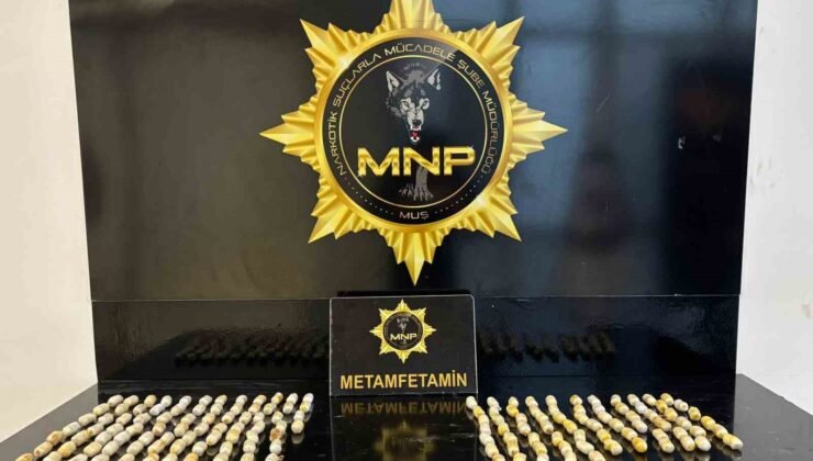 Muş’ta 1 kilo 333 gram metamfetamin ele geçirildi