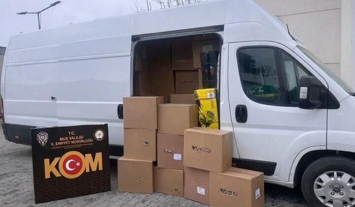 Muş’ta 1 milyon 110 bin adet makaron ele geçirildi