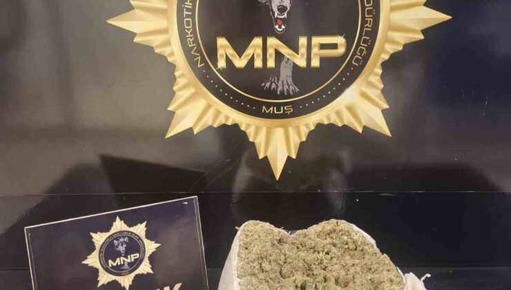 Muş’ta yolcu otobüsünde 2 kilo 72 gram skunk ele geçirildi