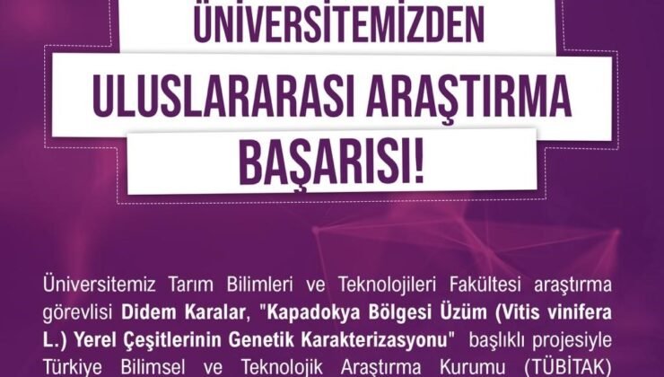 Niğde Ömer Halisdemir Üniversitesi’nden TÜBİTAK 2214-A Programında uluslararası araştırma başarısı