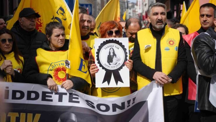 Öğretmen cinayetine tepki