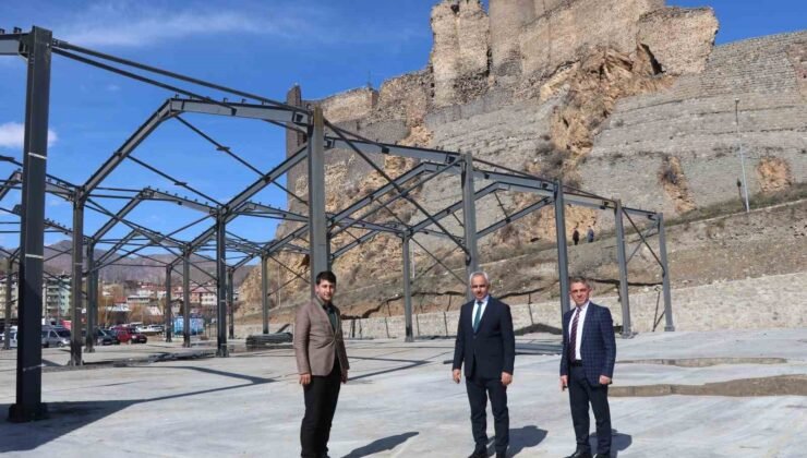 Oltu’da modern kapalı pazar yeri projesi devam ediyor